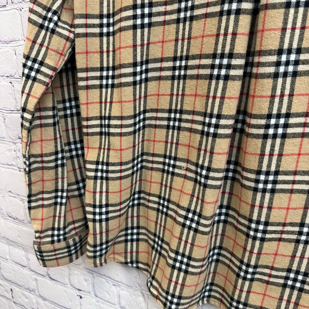 Simply Southern Long Sleeve Flannel Tan Black Red Plaid Women's Small - Picture 6 of 9